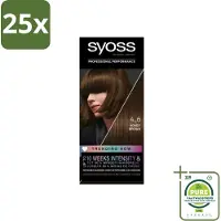 Syoss 25 x - Haarverf - 4-6 Honey Brown - 1 Haarkleuring - Grootverpakking - Haarverf - Permanente Haarkleuring - Honingbruin - - Grijsdekking