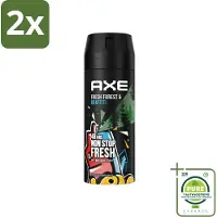 Axe - Deodorant Bodyspray - 48hrs Fresh - Fresh Forest & Graffiti - 150 ml - Voordeelverpakking - 2 stuks - Deodorant -