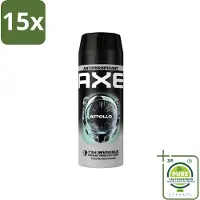 Axe 15 x - Deodorant Spray - 72hrs Anti Sweat - Apollo - 150 ml - Grootverpakking - Anti-transpirant - Deodorant - Apollo - 72 Uur Bescherming - Groen Fruit