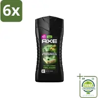Axe - 3-in-1 Douchegel - Wild Mojito & Cedarwood - 12hrs Long Lasting Scent - 250 ml - Voordeelverpakking - 6 stuks - Douchegel - Deodorant