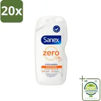 Sanex 20 x Zero% - Douchegel - Verzorgend - Natuurlijke Ingrediënten - Droge Huid - 400 ml - Grootverpakking - Douchegel - - Natuurlijke Ingrediënten - Droge Huid - Verzorgend