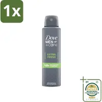 Dove 1 x Men+Care - Extra Fresh - Deospray - Anti-Transpirant - 150 ml- Men+Care Extra Fresh Deospray - Deospray Voor Mannen - Alcoholvrije Deospray - Okselbescherming - Transpiratiebescherming