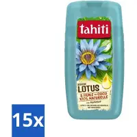Tahiti - Douchegel - Lotus & Kokosolie - Hydraterend - 250 ml - Bulkverpakking - 15 stuks