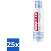 Borotalco 25 x – Deodorant Spray – Fresh Non-Stop – 150 ml - Frisheid - Zweetbestendig - Menthol - Koel Gevoel - Deodorant Spray