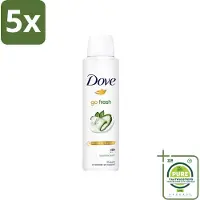 Dove 5 x Go Fresh - Deospray - Komkommer - 150 ml - Grootverpakking - Go Fresh - Deodorant - Komkommergeur - Groene Thee - Langdurige Bescherming
