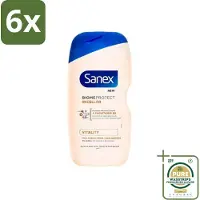 Sanex - BiomeProtect Micellair - Douchegel - Vitaliteit - 0% Sulfaat - Alle Huidtypes - 400 ml - Voordeelverpakking - 6 stuks - BiomeProtect technologie - Milde reiniging