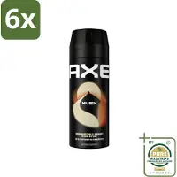 Axe - Deodorant Bodyspray - 48hrs Fresh - Musk - Patchouli & Fougere - 150 ml - Voordeelverpakking - 6 stuks - Musk - Patchouli