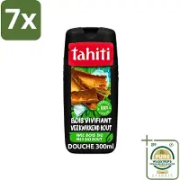 Tahiti 7 x - Douchegel - Verkwikkend Bio Hout - 100% Vegan - 300 ml - Grootverpakking - Douchegel - Houtgeur - Verkwikkend - Huid Verzorgen - Huid Verzachten