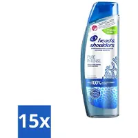 Head & shoulders 15 x - Anti-Roos Shampoo - Pure Intense - Hoofdhuid Detox - 250 ml - Hoofdhuid Detox - Roosbestrijding - Hoofdhuid Reinigen - Schone Hoofdhuid - Haar Gezond