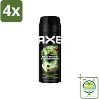 Axe - Deodorant Bodyspray - 48hrs Fresh - Green Mojito & Cedarwood - 150 ml - Voordeelverpakking - 4 stuks - Deodorant - Deodorant spray