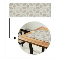 MuchoWow KitchenYeah - Tafelloper met print - Vinyl - Gips - Patroon - Stenen - Industrieel - Tafel Decoratie - Tafelkleed - 150x50 cm