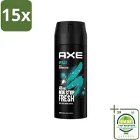 Axe 15 x - Deodorant Bodyspray - 48hrs Fresh - Apollo - Sage & Cedarwoord - 150 ml - Grootverpakking - Deodorant - Apollo - 48 Uur Bescherming - Frisheid - Geur