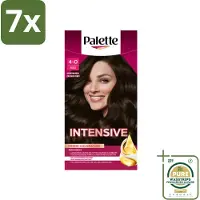 Palette 7 x Intensive Oil-Care Color Haarkleuring 800 Donkerbruin - Grootverpakking - Haarverf - Arganolie - Donkerbruin - Langdurige Kleur - Haarkleur