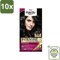 Palette 10 x Poly - Haarverf - Zwart 900 - 115ml - Grootverpakking - Haarverf - Zwart - Arganolie - Haarkleur - Permanente Haarkleur