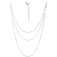 Cavill - Verstelbare Zilveren Ketting - 925 Sterling Zilver, Gerhodineerd - Fijn Meerdere Strengen Ontwerp - Elegante Halsketting voor Dames