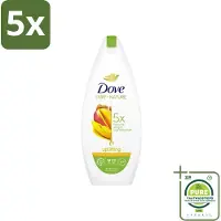 Dove 5 x Care By Nature - Uplifting - Douchegel - Mangoboter & Almond Extract - 225 ml - Grootverpakking - Douchegel - - Mangoboter - Amandelextract - Hydraterend