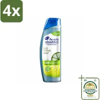 Head & shoulders - Anti-Roos Shampoo - Pure Intense - Oil Control - 250 ml - Voordeelverpakking - 4 stuks - Rozenolie - Haarverzorging
