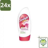 Sunlight - Douchegel - PH Neutraal - Rozen En Frambozen - 250 ml - Voordeelverpakking - 24 stuks - Douchegel - Rozengeur