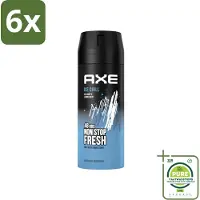 Axe - Deodorant Bodyspray - 48hrs Fresh - Ice Chill - Iced Mint & Lemon - 150 ml - Voordeelverpakking - 6 stuks - Deodorant -
