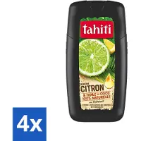 Tahiti 4 x - Douchegel - Citroen & Kokosolie - Hydraterend - 250 ml - Douchegel - Citroen - Kokosolie - Hydraterend - Verzorgend