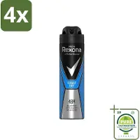 Rexona Men - Deodorant Spray - Motion Sense - Cobalt Dry - Anti-Transpirant & Perspirant - 150ml - Voordeelverpakking - 4 stuks - Anti-transpirant - Deodorant