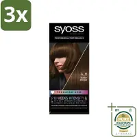 Syoss 3 x - Haarverf - 4-6 Honey Brown - 1 Haarkleuring - Grootverpakking - Haarverf - Permanente Haarkleuring - Honingbruin - Haarverf 4-6 - Salonkwaliteit