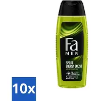 Fa Men - Sport Energy Boost - Doucemiddel - Voor Lichaam, Haar & Gezicht - 250 ml - Bulkverpakking - 10 stuks