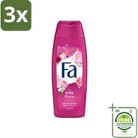 Fa 3 x - Pink Passion - Douchegel - Roze Roos - 250 ml - Grootverpakking - Douchegel - Roze Roos - - Verfrissende Geur - Huidverzorging