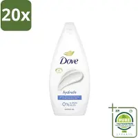 Dove 20 x Hydrate - Douchegel - Sulfaatvrij - 250 ml - Grootverpakking - Douchegel - Hydratatie - - Sulfaatvrij - Zacht