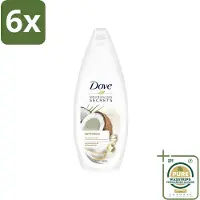 Dove Nourishing Secrets - Douchegel - Kokosolie & Amandel melk - Sulfaatvrij - 250 ml - Voordeelverpakking - 6 stuks - Amandelmelk - Hydratatie