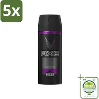 Axe 5 x - Deodorant Bodyspray - 48hrs Fresh - Excite - 150 ml - Grootverpakking - Deodorant - Deodorant Spray - 48 Uur Fris - Kokosnoot Geur - Zwarte Peper Geur
