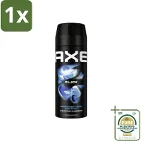 Axe 1 x - Deodorant Bodyspray - 48hrs Fresh - Click - Green Apple & Sandalwood - 150 ml- 48 Uur Geurbescherming - Deodorant Sprayer - Frisheid - Geur Van Groene Appel En Sandelhout - Zinktechnologie