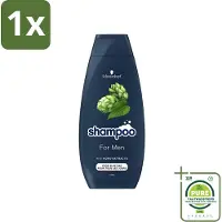 Schwarzkopf 1 x - Shampoo - For Men - Met Hop Extract - Voor elke dag - 400 ml - Haarversterkend Shampoo - Shampoo Voor Mannen - Hop Extract Shampoo - Volume Shampoo - Vegan Shampoo