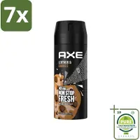 Axe 7 x - Deodorant Bodyspray - 48hrs Fresh - Leather & Cookies - 150 ml - Grootverpakking - 48 Uur Deodorant - Deodorant Spray - Mannelijke Deodorant - Deodorant - Leer Geur