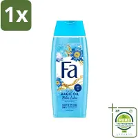 Fa 1 x - Douchegel - Magische Olie - Blue Lotus Geur - 250 ml - Douchegel - Hydratatie - Zachte Huid - Blue Lotus - Roze Jasmijn