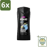 Axe XL - 3-in-1 Douchegel - Alaska - Ocean Air & Bergamot - 12hrs Long Lasting Scent - 400 ml - Voordeelverpakking - 6 stuks - Oceaanlucht - Bergamot