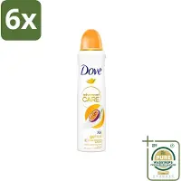 Dove - Deospray - Passievrucht & Citroengras - 150 ml - Voordeelverpakking - 6 stuks - Passievrucht - Citroengras