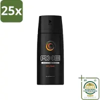 Axe 25 x - Deodorant Bodyspray - Musk - 150 ml - Grootverpakking - Musk Bodyspray - Deodorant Voor Mannen - Frisheid - Geur - Huidbescherming