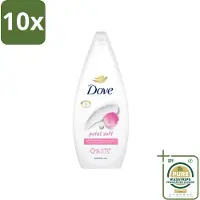 Dove 10 x Petal Soft - Douchegel - Sulfaatvrij - 250 ml - Grootverpakking - Douchegele - Zachte Reiniging - Hydratatie - Bloemige Geur - Sulfaatvrije