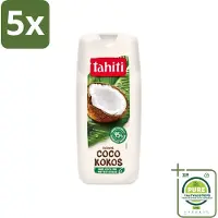 Tahiti 5 x - Douchegel - Biologische Kokos - 100% Vegan - 300 ml - Grootverpakking - Douchegel - Kokos - Biologisch - Hydratatie - Verzorging