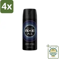 Axe - Limited Edition - Deodorant Bodyspray - A.I. - 150 ml - Voordeelverpakking - 4 stuks - - A.I.