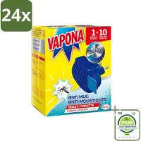 Vapona - Muggenstekker - 1 stekker En 10 Navultabletten - Voordeelverpakking - 24 stuks - Muggenwering - Muggenplaag