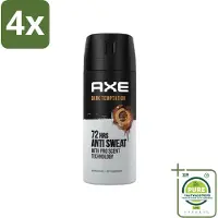 Axe - Deodorant Spray - 72hrs Anti Sweat - Dark Temptation - 150 ml - Voordeelverpakking - 4 stuks - Anti-transpirant - Deodorant