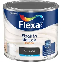 Flexa - Strak In De Lak Binnenlak Zijdeglans - Puur Grafiet - Mengverf - 500 Ml