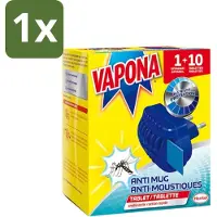 Vapona - Muggenstekker - 1 stekker En 10 Navultabletten - 1 stuk