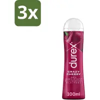 Durex - Crazy Cherry - Glijmiddel - 100 ml - Bulkverpakking - 3 stuks
