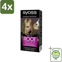 Syoss - Haarverf - Root Touch-up - BR1 Middenblond - 1 Haarkleuring - Voordeelverpakking - 4 stuks - Haarverf - Uitgroei