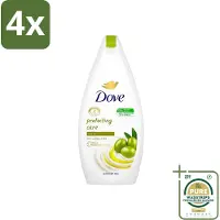 Dove Protecting Care - Douchegel - Olijfolie - Sulfaatvrij - 450 ml - Voordeelverpakking - 4 stuks - Hydraterende douchegel - Sulfaatvrije douchegel
