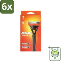 Gillette - Fusion 5 - Scheermesje - Ergonomisch ontwerp - 2 Extra Navulmesjes - Voordeelverpakking - 6 stuks - Scheerapparaat - Fusion5