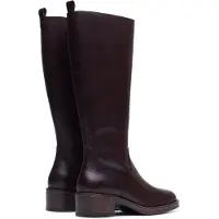 Hush puppies Antonia Lange Leren Dames Chocolade Hakkniehoge Laarzen